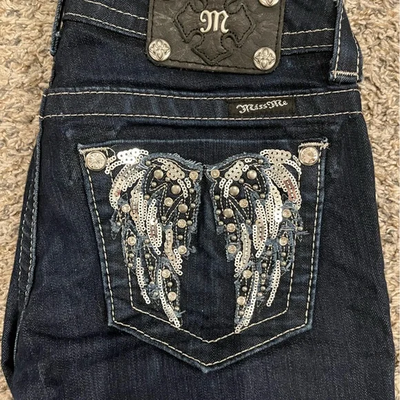 Miss me dark wash straight cut 26 regular women’s jeans - Picture 1 of 4